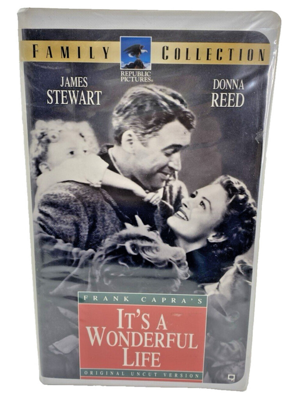 It’s a Wonderful Life Jimmy Stewart Black & White VHS Video Tape Original Uncut